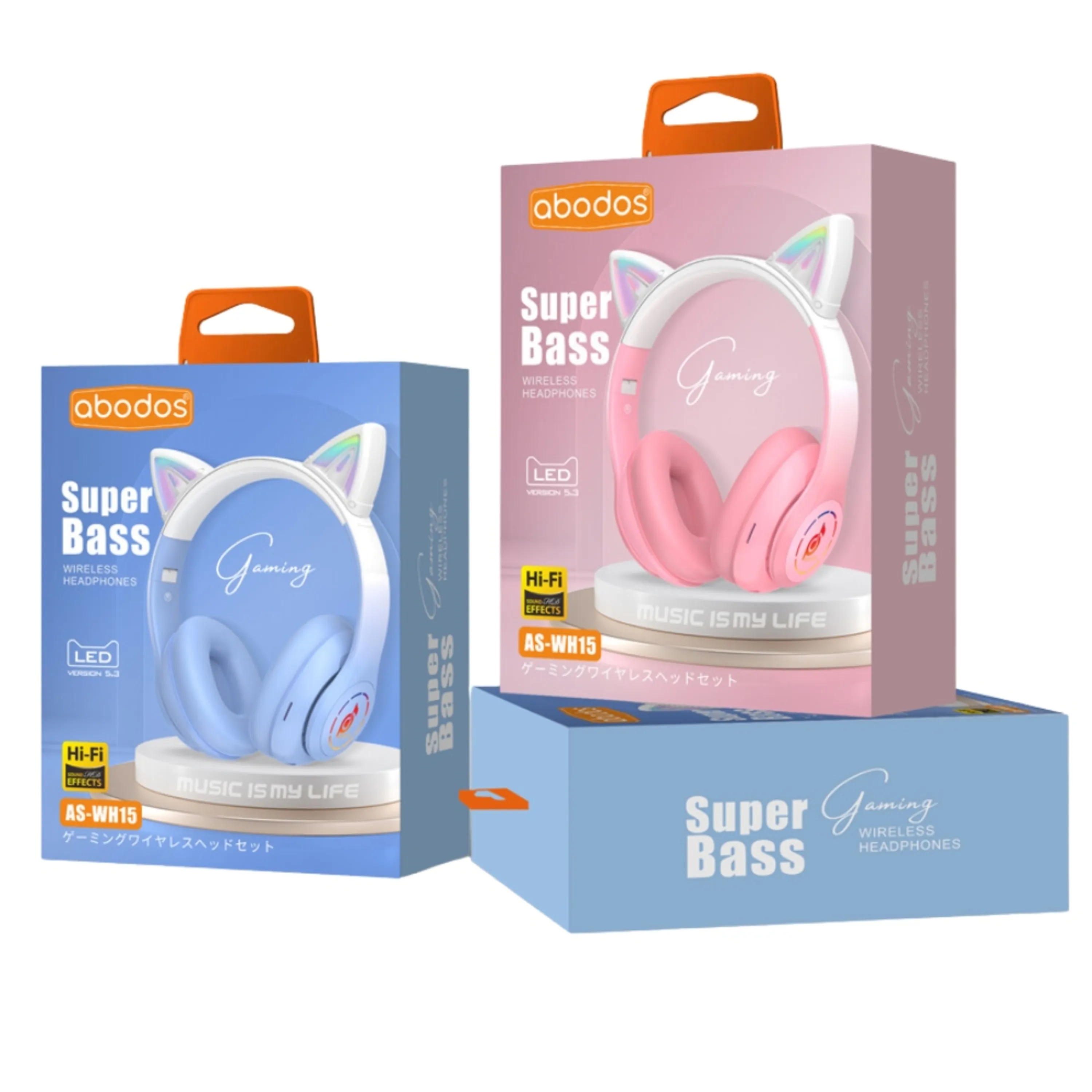 هدفون بلوتوثی گربه ای آبادوس AS-WH15 (پسرانه/دخترانه)